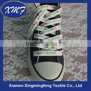 Flat Double Sides Cartoon Printed Shoelaces/silk Screen Printing Shoe Laces thumbnail-1