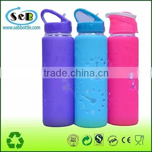 Wholesale Cheap Custom Color Empty Sports Glass Water Bottle thumbnail-1