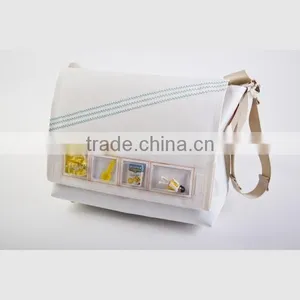 New Arrival Child Canvas Messenger Bag With Outside Windows Shoulder Laptop Messenger Bag thumbnail-2