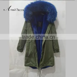 2017 Fashionable Coat Type Special Style Korean Desgin Women and Men Fur Lined Winter Parka thumbnail-1