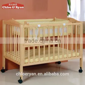 Wholesale Solid Wood Multifunction High Quality Bed Baby Cribs thumbnail-1