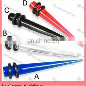 UV Acrylic Ear Taper Plug With o Rings Fashion Body Piercing Jewelry Ring thumbnail-1