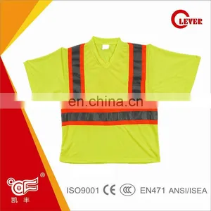 High Visibility Mens Running Jacket ANSI Standard Strips KF-037T thumbnail-1