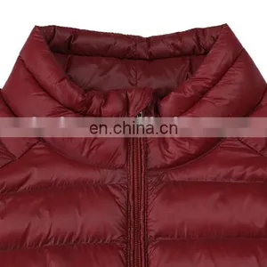 100% Polyester Filling Red Custom Winter Nylon Padding Jacket for Men thumbnail-4