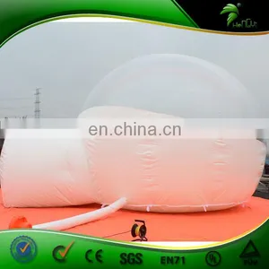 Transparent and White Outdoor Inflatable Bubble Tent With 2 Tunnels , Inflatable Clear Dome Camping Tent thumbnail-3