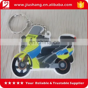 High Quality 3d Raised Logo Mini Moto Shaped Pvc Keychain thumbnail-1