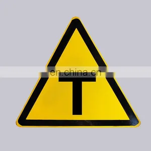 High Quality UV Printed Safty Sign Type Custom Triangle Reflective Metal Road Sign thumbnail-1