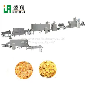 Corn Flakes Cereal Breakfast Corn Curls Extruded Puff Snacks Extruder thumbnail-1