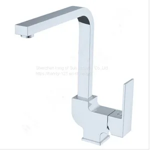 L Shape Deck Mounted Kitchen Faucet Brass thumbnail-1