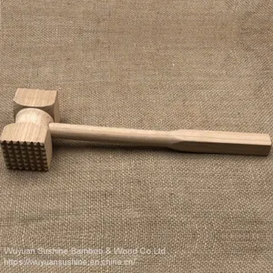 Wooden Meat Tenderizer,Made of Beech Wood thumbnail-3