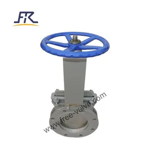 Hand Wheel Operation Soft Seal Resilient Seat Ductile Iron PN10 Knife Gate Valve thumbnail-3