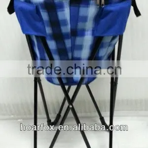 Foldable Cooler Bag With Stand in Blue Checker thumbnail-1