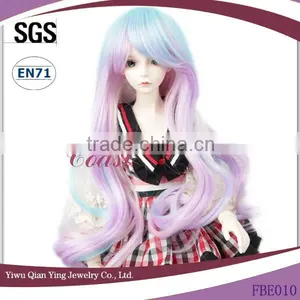 Fashion Bule and Purple Synthetic Curly Lolita 1 BJD Doll Wigs Quality Choice thumbnail-1