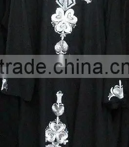 C034 New Black Embroid Muslim Abaya thumbnail-1
