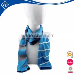 China Beauty Cheap Blue Polyester Long Scarf With Logo thumbnail-4