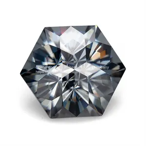 Top Quality Special Hexagon Elongated Genuine Loose Moissanite Diamond Custom Any Shapes Colors Moissanite thumbnail-2