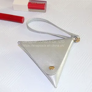 PU Triangle Coin Purse Storage Bag Mini Handbag Customizable LOGO thumbnail-3