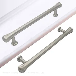 New Solid Brass Knurling Brushed Cross Brass Cabinet Knob Cupboards T-bar Long Appliance Pull Furniture Refrigerator Bar thumbnail-1