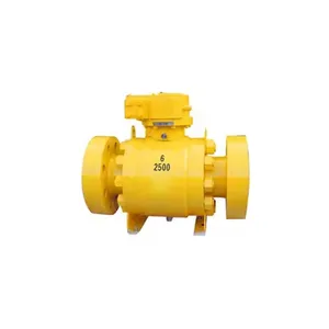 API 6D Class 2500 RTJ Ends Split Body 3 Piece Trunnion Mounted Ball Valve thumbnail-1