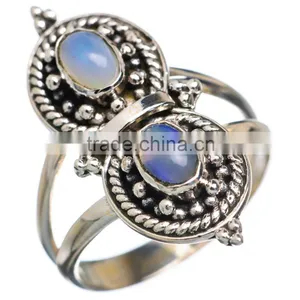 Ethiopian Opal RING ,925 Sterling Silver Jewelry Wholesale,WHOLESALE SILVER JEWELRY,SILVER EXPORTER,SILVER JEWELRY FROM INDIA thumbnail-1