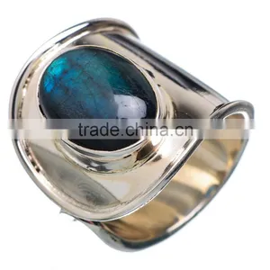 LABRADORITE RING ,WHOLESALE SILVER JEWELRY,SILVER EXPORTER,SILVER JEWELRY FROM INDIA thumbnail-1