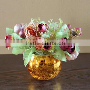 Crackle Mirror Ivy Bowl Silver / Glass Candle Holder / Glass Vase For Flower / Wedding & Home Decor Quality Choice thumbnail-4