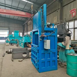 New Light Vertical Hydraulic Baler for Apparels for Waste Clothes Various Film Belt Bags Bottles Pouch Case Cans Wood Pump thumbnail-5