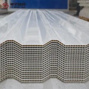 Rainproof Heat Insulation PVC Colonial Roof Tile PVC Plastic Roof Tile High Plant Factory Warehouse Rainproof UPVC Sheet thumbnail-1