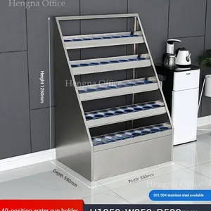 School Water Bottle Storage Cabinet | With Blue Protective Rings & Safe Edging | Classroom Student - Manufacturer thumbnail-3