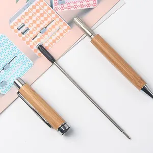 Customized LOGO Bamboo Pen With Metal Parts and Black Ink for Company Gift, Exhibition Use thumbnail-2