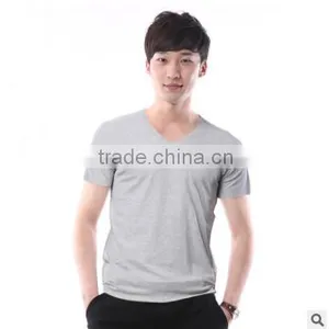 Fashion 100% Cotton High Quality V Neck OEM t Shirts thumbnail-1