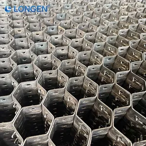 For Curved Ducts Crimp Shelltype Bonding Hole Custom Metal Cellular Grid Carbon Steel Hexsteel Tortoise Shell Net thumbnail-1
