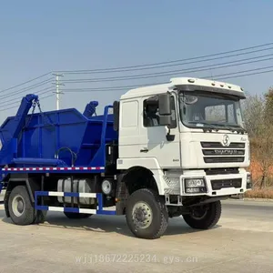 Shaanxi Automobile 6-cubic-meter and 8-cubic-meter Export-type Swing Arm Garbage Trucks, 4-wheel Drive Boat-shaped Garbage Bins Matched With Hook Lift Trucks thumbnail-3