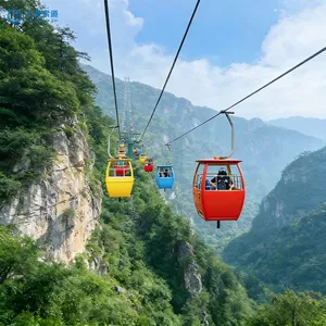 Amusement Park Outdoor Steel Cable Car Safety Features Themed Decor Engaging Ride All Ages 100-500kg Capacity Commercial Use Ropeway Cable Car thumbnail-2