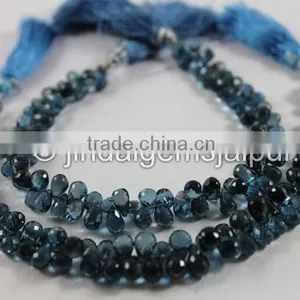 Wholesale London Blue Topaz Faceted Drop Beads thumbnail-3