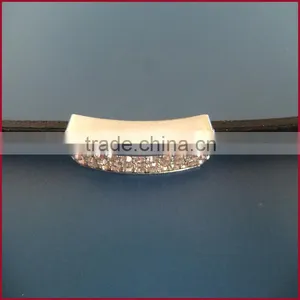DIY Custom Bracelets and Pet Collars Accessories Rhinestone 10mm Zinc Alloy Bent Slide Charms thumbnail-3