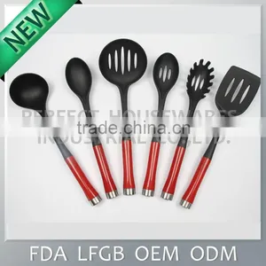 6PCS S/S+PP HANDLE NYLON KITCHEN TOOL SET, RED & HEAVY & BRIGHT TOOLS thumbnail-1