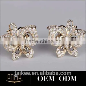 Flower Pistil Design 925 Silver Jewelry Latest Fashion Earrings thumbnail-1
