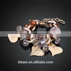 Exquisite Fashion Small Hearts Rope Metal Bracelet For Lady thumbnail-1