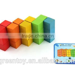 Wooden Educational Toy Blocks Wooden Cubes thumbnail-4