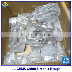 White Uncut Cubic Zirconia Rough Gemstones Prices thumbnail-1