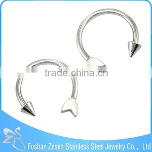 Forever Fashion Stainless Steel Horseshoe Circular Rainbow Nose Rings thumbnail-3
