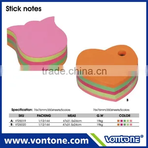 Hot Sale Heart Shaped Colorful Memo Cube With Pen Holder thumbnail-1