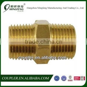 Hex Nipple Air Fittings Brass Fitting thumbnail-1
