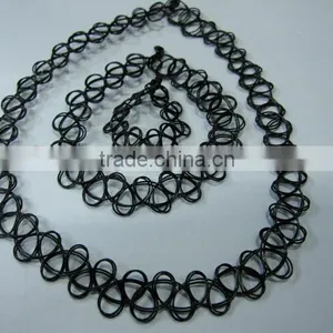 New Hot Selling Fishing String Tattoo Choker Necklace Bracelet Rings Set thumbnail-1