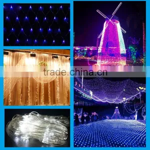Fullbell 200 LED Wedding Fairy Mesh Net Lighting Outdoor Twinkle Led Christmas Net Lights Blue thumbnail-1