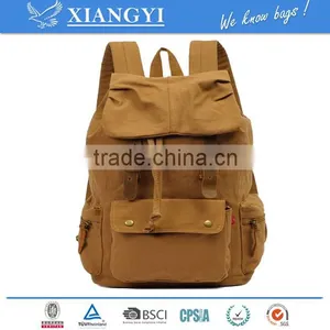 Unisex Simplicity Canvas Shoulder Bags Drawstring Backpack New Design in 2016 thumbnail-3