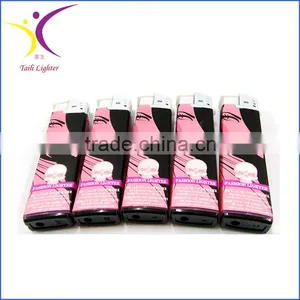 2016 New Model Pretty Lady Paper Wrapped Refillable Lighter Plastic for Wholesale thumbnail-1