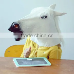 Horse Head Mask Creepy Halloween Costume Theater Prop Novelty Latex Rubber MK003 thumbnail-1