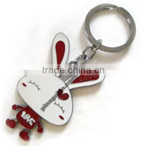 2014 New Design Personality Metal Lucky Rabbit Foot Keychain thumbnail-1